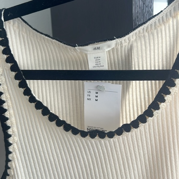 Cream crochet ribbed tank H&M - Picture 2 of 2